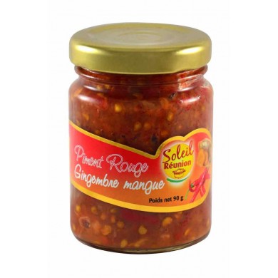 Pâte de piment rouge gingembre mangue Soleil Réunion