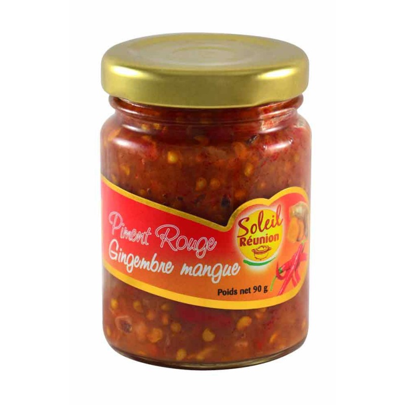 Pâte de piment rouge gingembre mangue Soleil Réunion