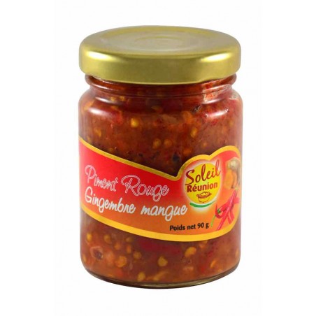 Pâte de piment rouge gingembre mangue Soleil Réunion