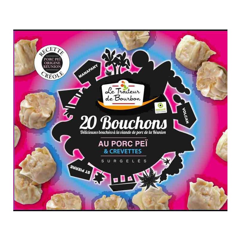 Bouchon crevette porc Réunion