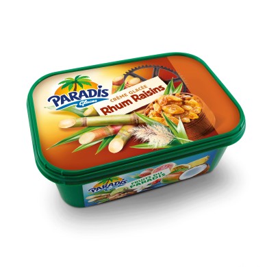 Paradis Glaces rhum raisin