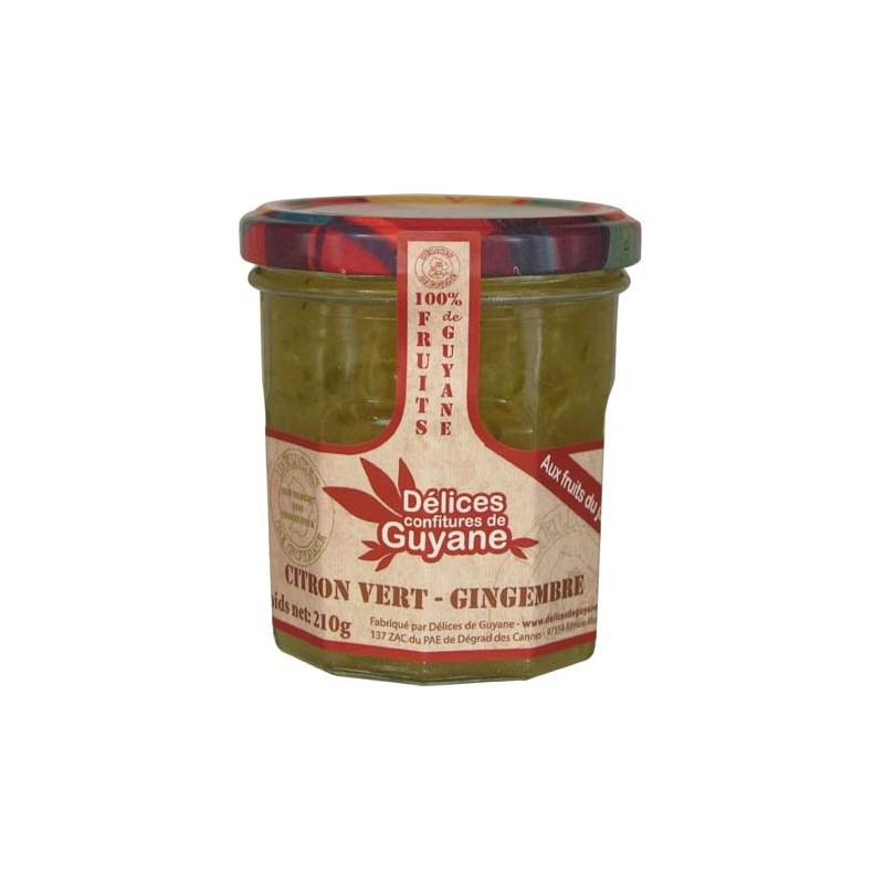 Confiture de citron vert  gingembre Délices de Guyane