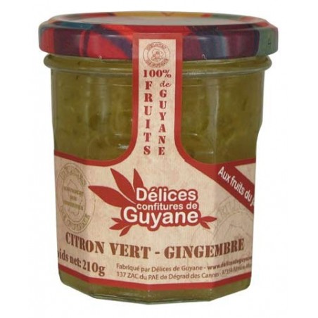 Confiture de citron vert  gingembre Délices de Guyane