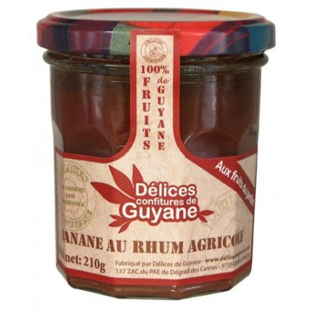 Confiture de banane au rhum Délices de Guyane