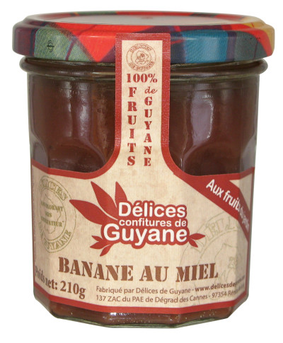 CONFITURE BANANE MIEL 210g DELICES DE GUYANE