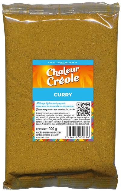CURRY MADRAS 100gx20 CHALEUR CREOLE